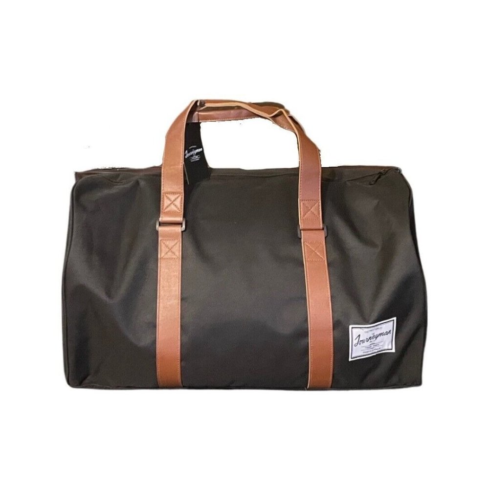 Journeyman Bag Co. Duffel Travel Bag Unisex Black Brown Buckle Durable Nice